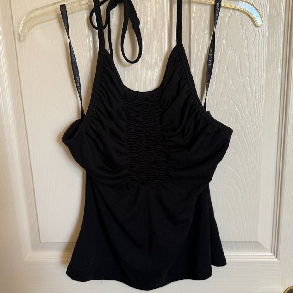 Bisou Bisou Tie behind neck black top - open back, super cute for summer!